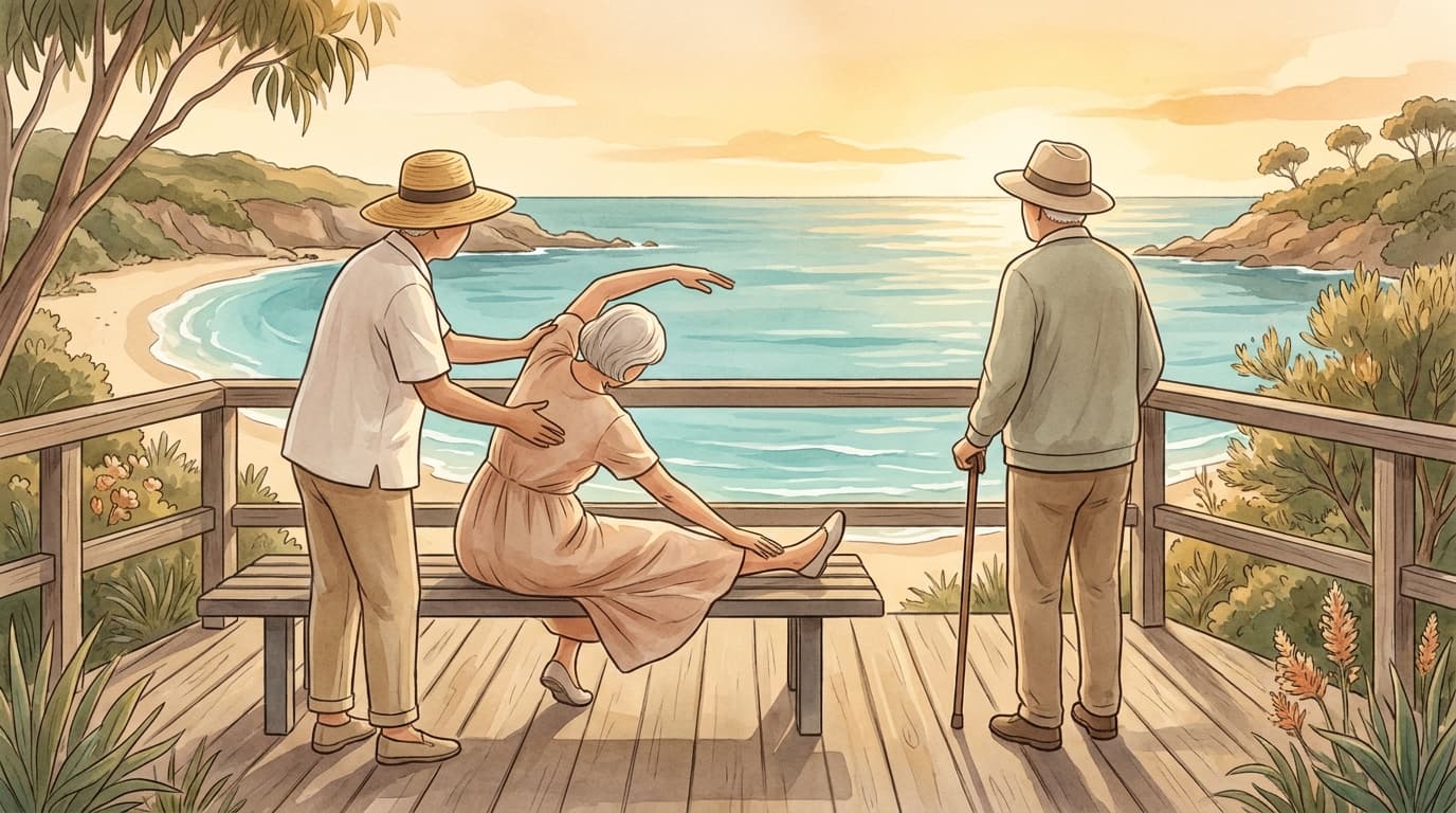 Health checks for seniors — AI-generated illustration